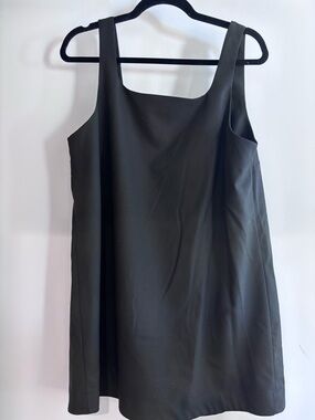 H&M Black Shift Dress with Square Neckline